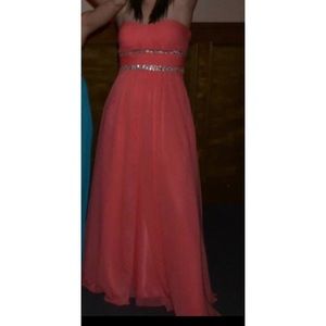 Coral prom dress